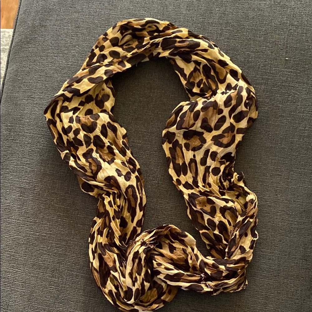 Leopard Print Infinity Style Scarf